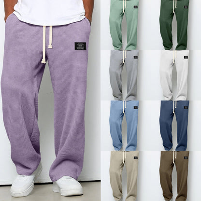 SAMY - PANTALONI A GAMBA LARGA CON ELASTICO IN VITA REGOLABILE