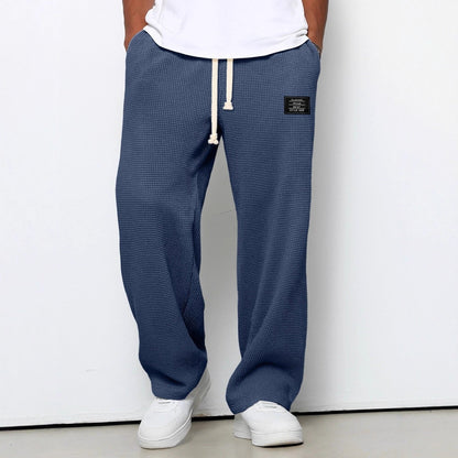 SAMY - PANTALONI A GAMBA LARGA CON ELASTICO IN VITA REGOLABILE