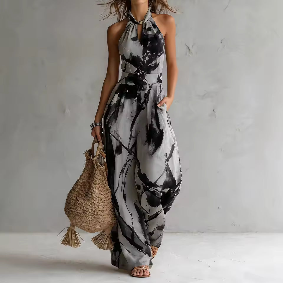 KERSTI - TUTA ELEGANTE CON STAMPA ARTISTICA
