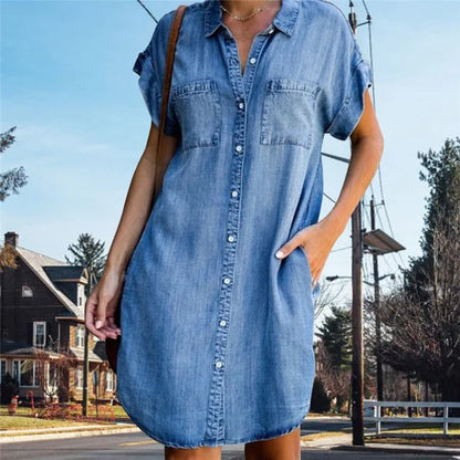 ROBE COURTE EN DENIM JEAN LAGAFFE