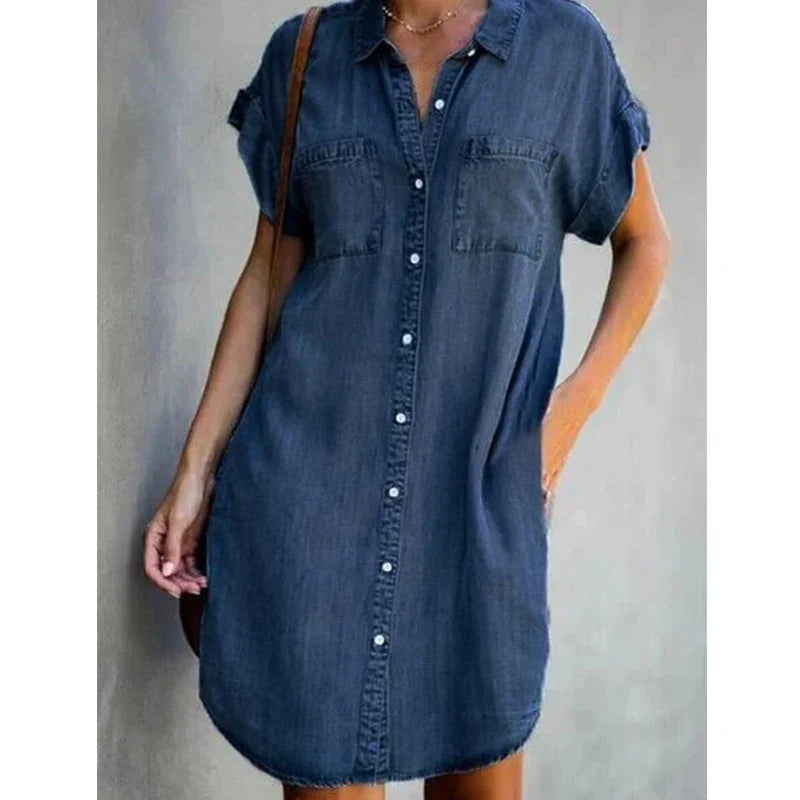 ROBE COURTE EN DENIM JEAN LAGAFFE