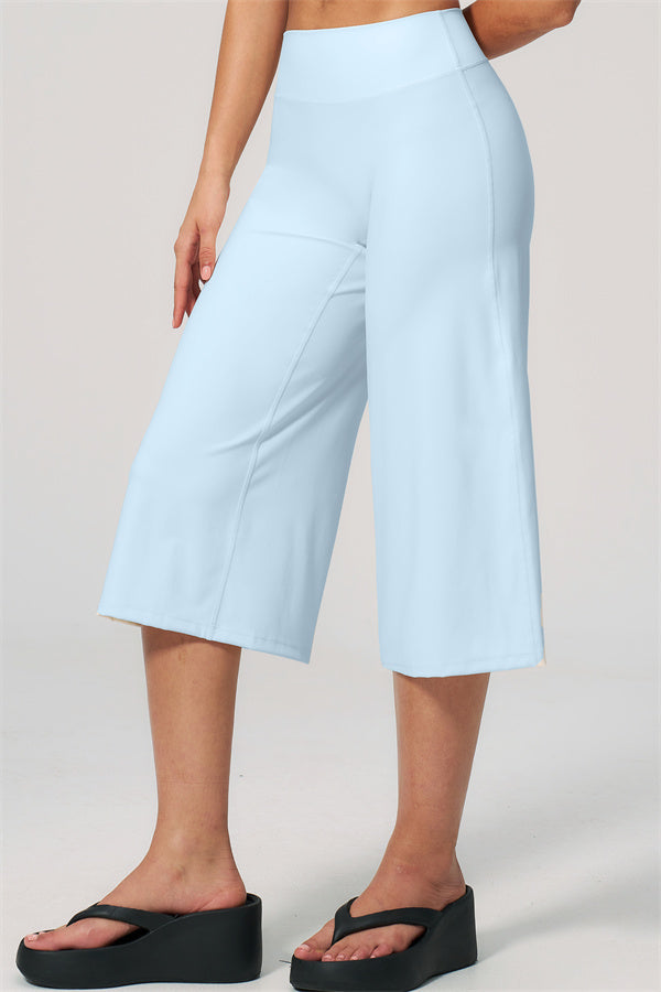 NARISSA - COMPLETO 2 PEZZI CON TOP A CANOTTA E PANTALONI CROP A GAMBA LARGA