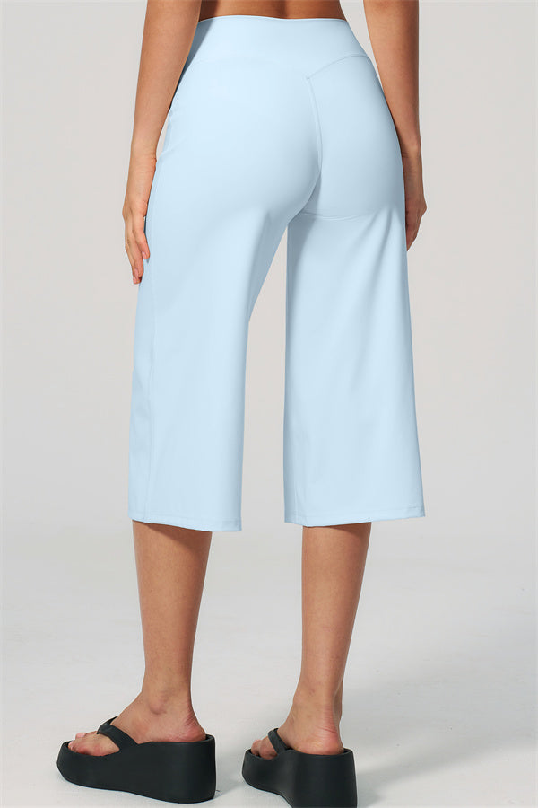 NARISSA - COMPLETO 2 PEZZI CON TOP A CANOTTA E PANTALONI CROP A GAMBA LARGA