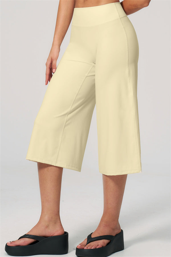 NARISSA - COMPLETO 2 PEZZI CON TOP A CANOTTA E PANTALONI CROP A GAMBA LARGA