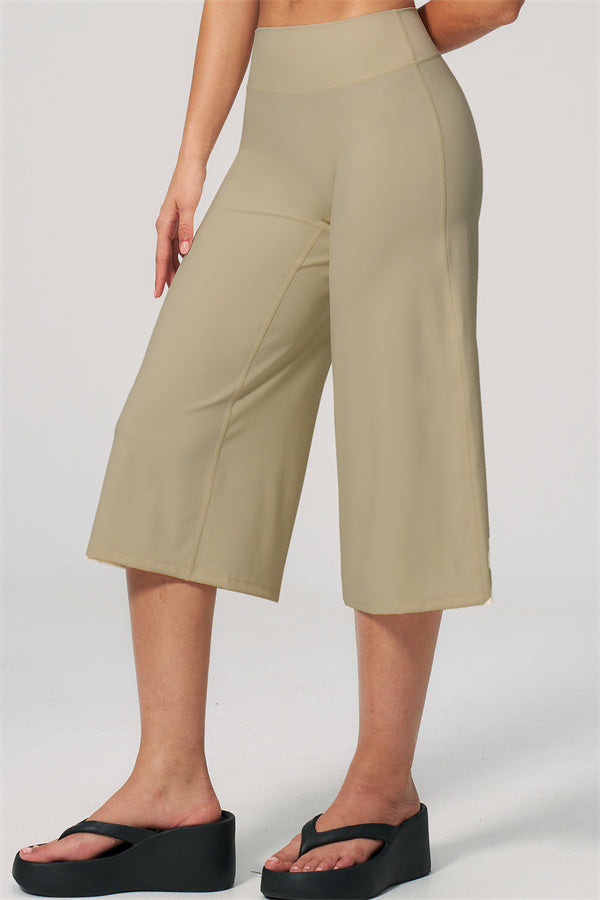 NARISSA - COMPLETO 2 PEZZI CON TOP A CANOTTA E PANTALONI CROP A GAMBA LARGA
