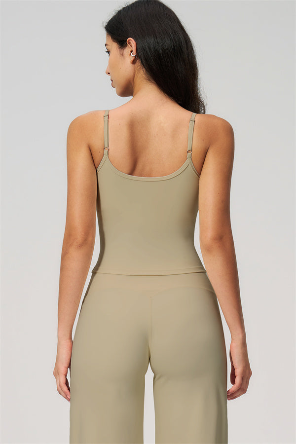 NARISSA - COMPLETO 2 PEZZI CON TOP A CANOTTA E PANTALONI CROP A GAMBA LARGA