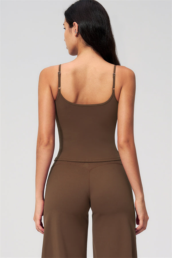 NARISSA - COMPLETO 2 PEZZI CON TOP A CANOTTA E PANTALONI CROP A GAMBA LARGA
