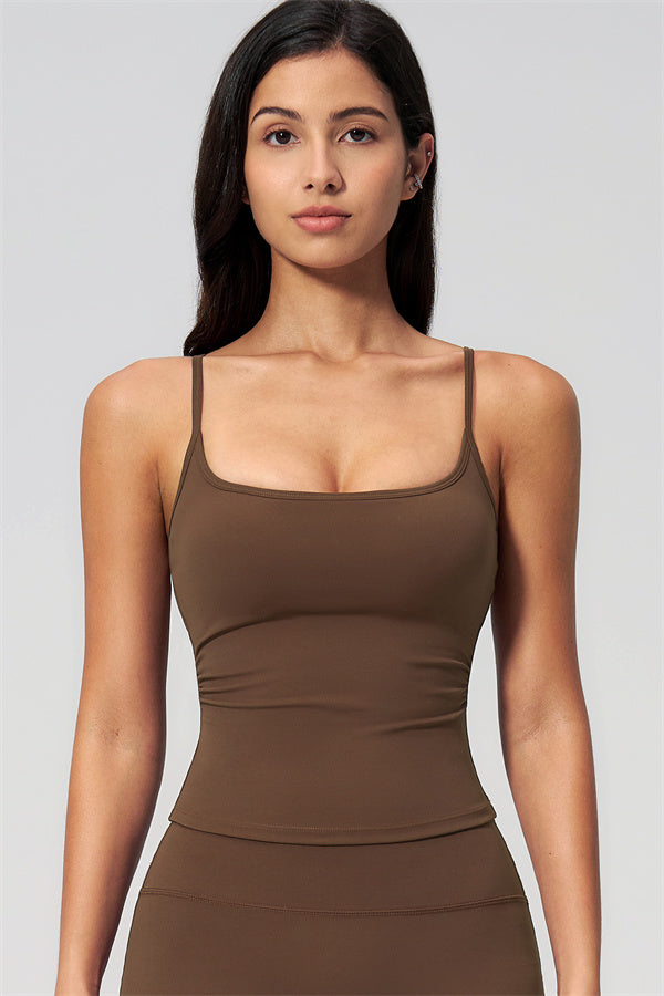 NARISSA - COMPLETO 2 PEZZI CON TOP A CANOTTA E PANTALONI CROP A GAMBA LARGA