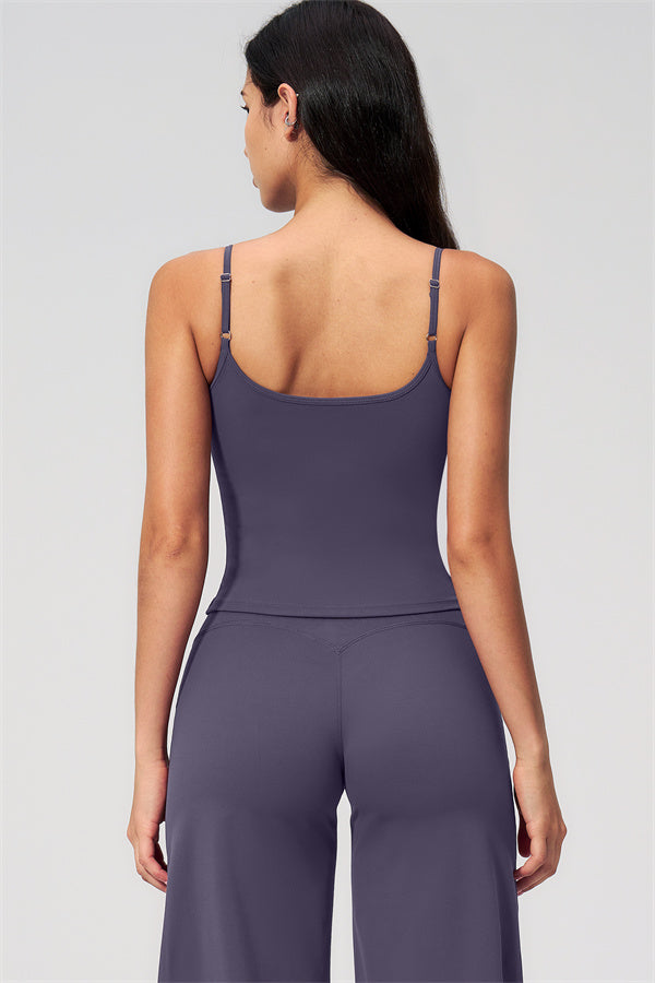 NARISSA - COMPLETO 2 PEZZI CON TOP A CANOTTA E PANTALONI CROP A GAMBA LARGA