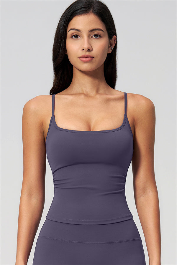 NARISSA - COMPLETO 2 PEZZI CON TOP A CANOTTA E PANTALONI CROP A GAMBA LARGA