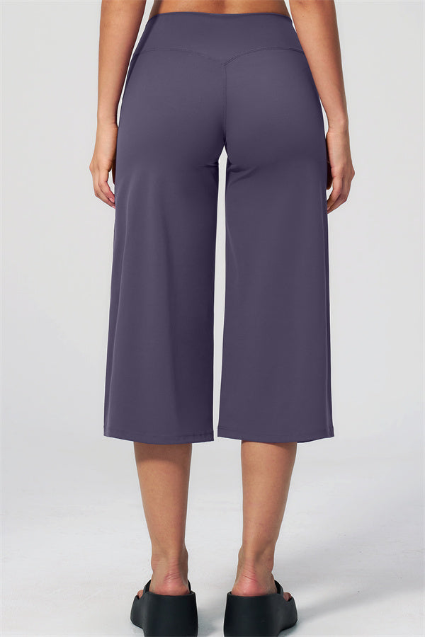 NARISSA - COMPLETO 2 PEZZI CON TOP A CANOTTA E PANTALONI CROP A GAMBA LARGA