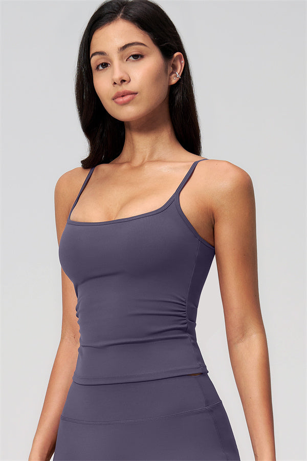NARISSA - COMPLETO 2 PEZZI CON TOP A CANOTTA E PANTALONI CROP A GAMBA LARGA