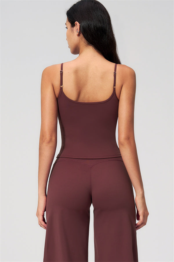 NARISSA - COMPLETO 2 PEZZI CON TOP A CANOTTA E PANTALONI CROP A GAMBA LARGA