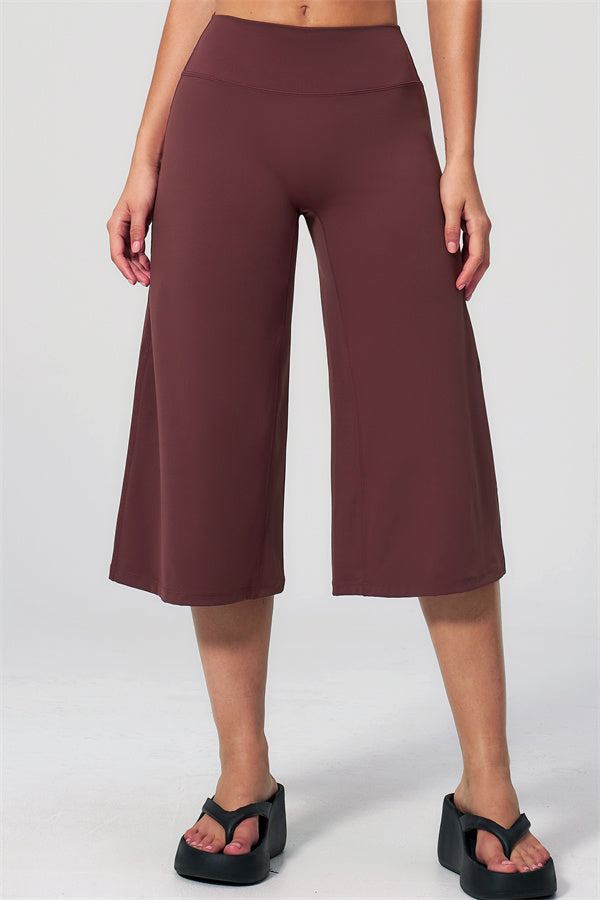 NARISSA - COMPLETO 2 PEZZI CON TOP A CANOTTA E PANTALONI CROP A GAMBA LARGA