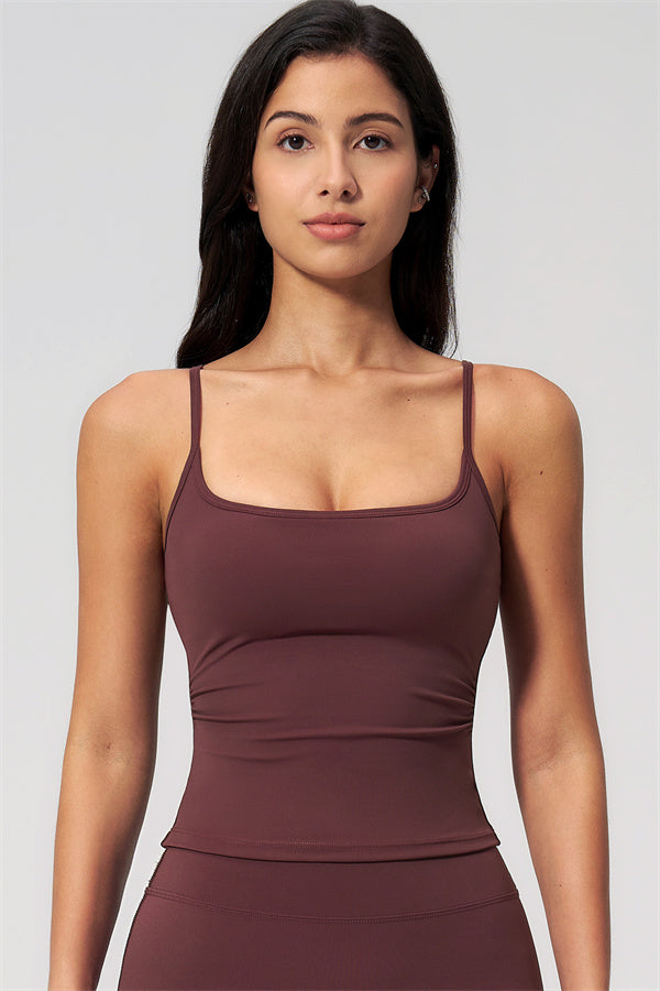 NARISSA - COMPLETO 2 PEZZI CON TOP A CANOTTA E PANTALONI CROP A GAMBA LARGA