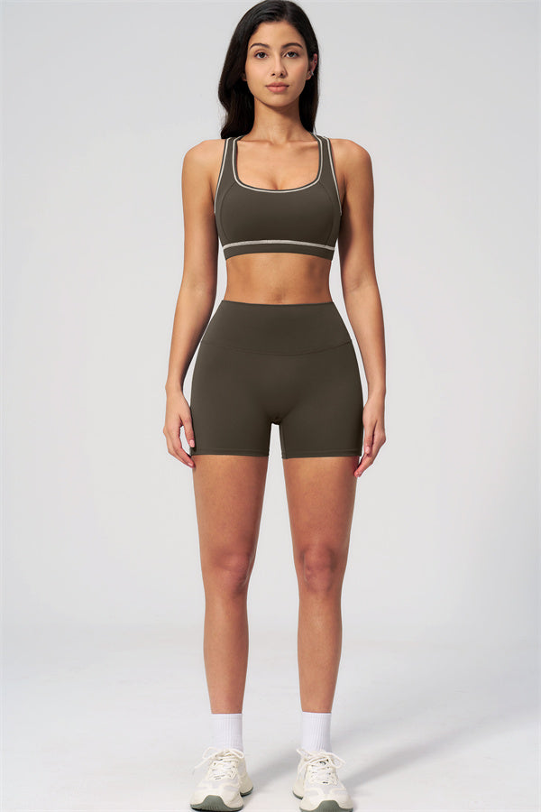MHEL - SET 2 PEZZI VENUS CON REGGISENO SPORTIVO E SHORTS