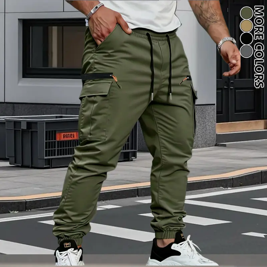 DAVID | PANTALONI CARGO IN FELPA ELASTICIZZATA
