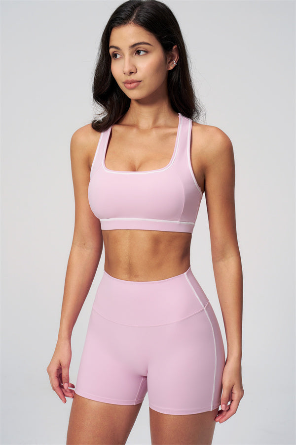 MHEL - SET 2 PEZZI VENUS CON REGGISENO SPORTIVO E SHORTS
