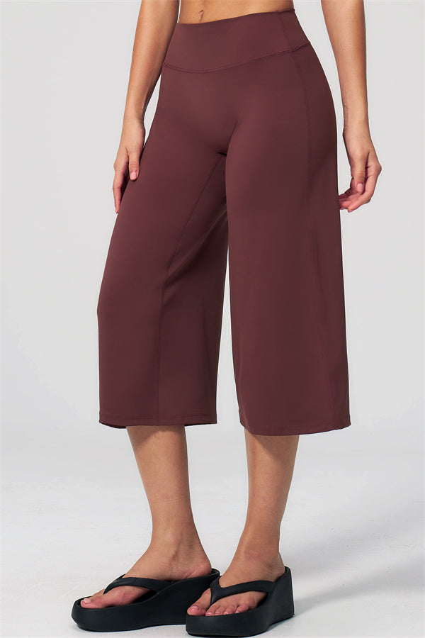 NARISSA - COMPLETO 2 PEZZI CON TOP A CANOTTA E PANTALONI CROP A GAMBA LARGA