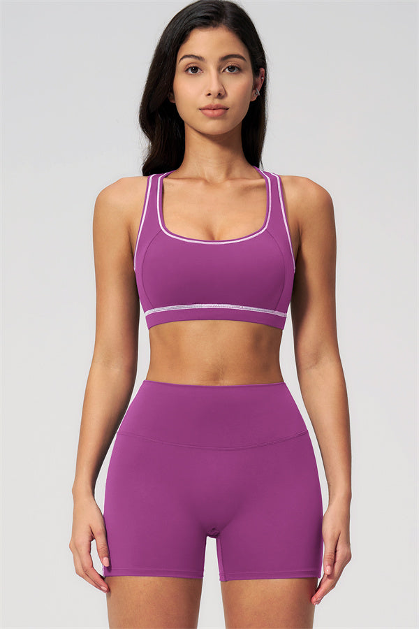 MHEL - SET 2 PEZZI VENUS CON REGGISENO SPORTIVO E SHORTS