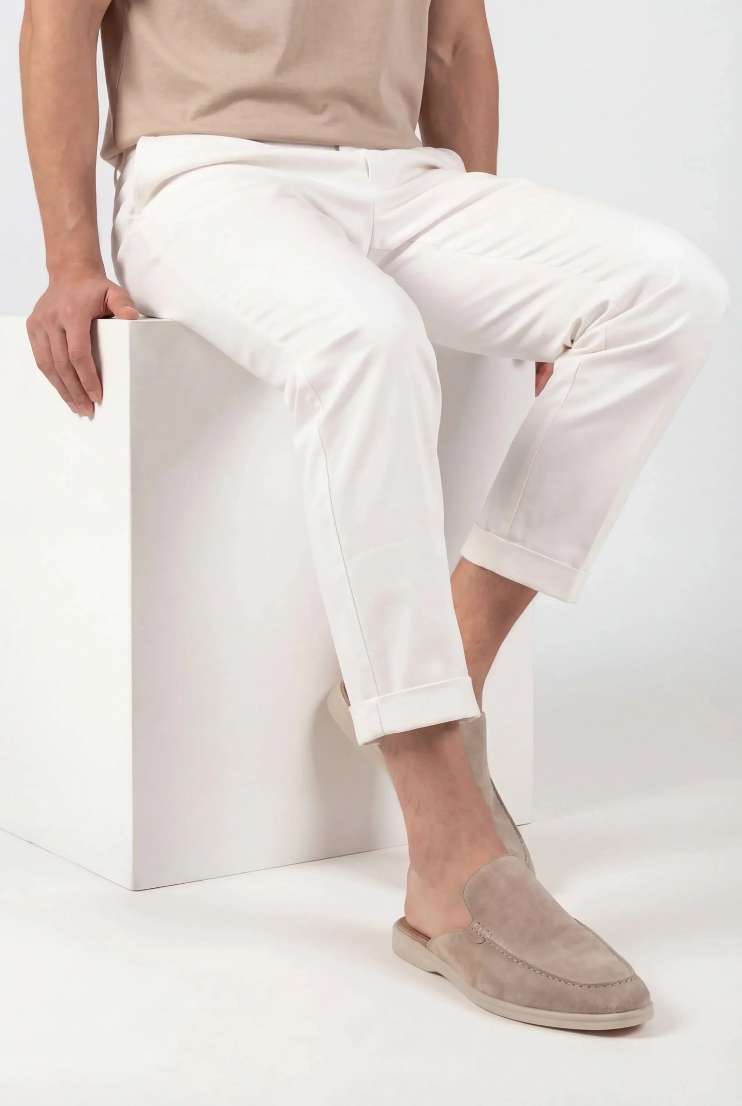NAPOLEON - YACHT MULE IN PELLE SCAMOSCIATA BEIGE