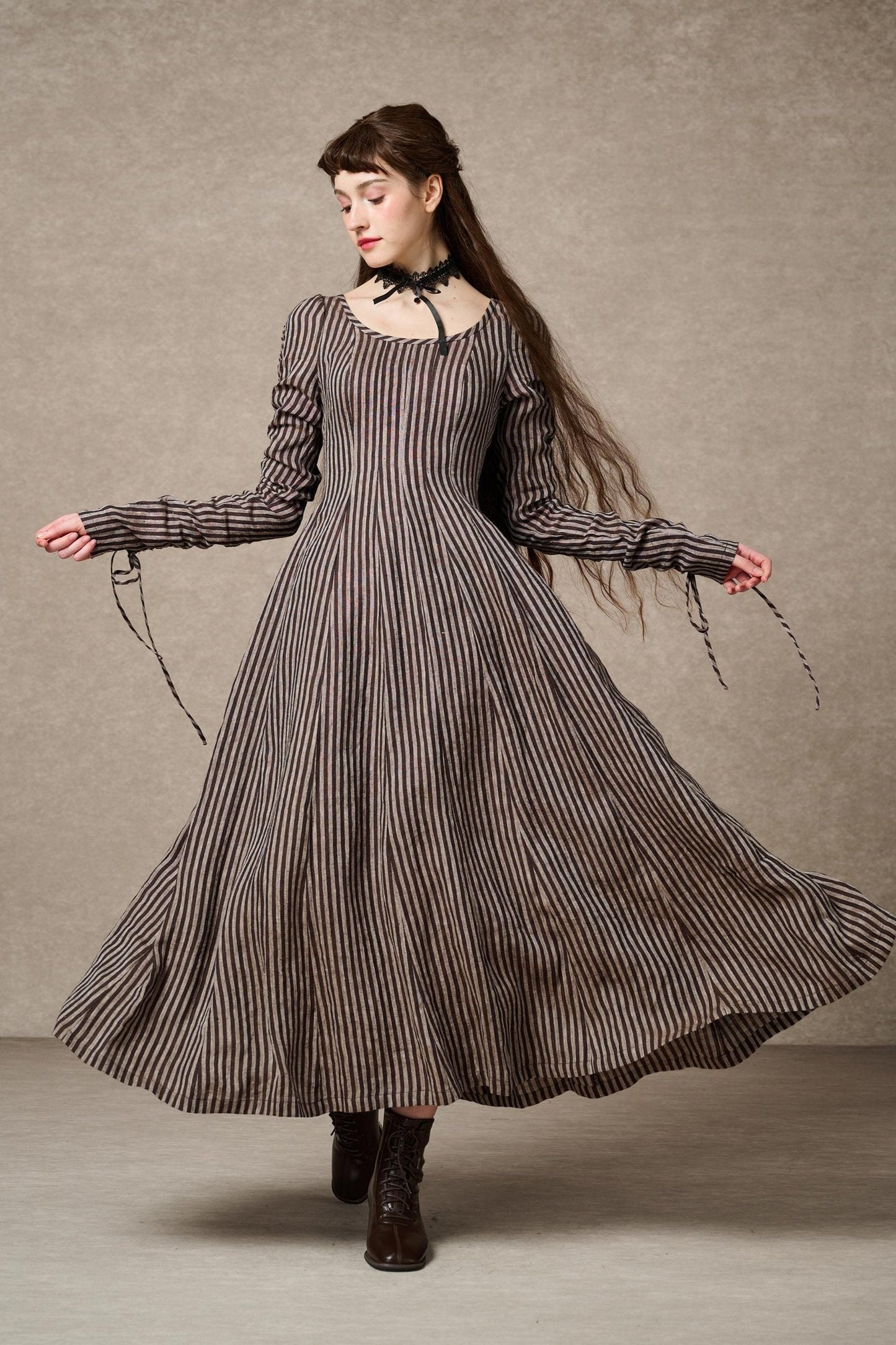 SONIA | ABITO MAXI VITTORIANO IN LINO
