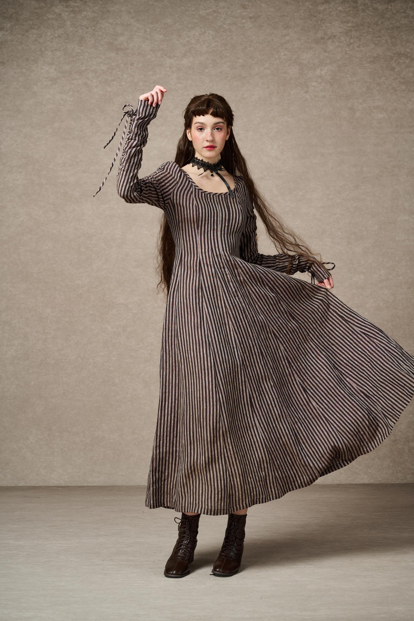 SONIA | ABITO MAXI VITTORIANO IN LINO