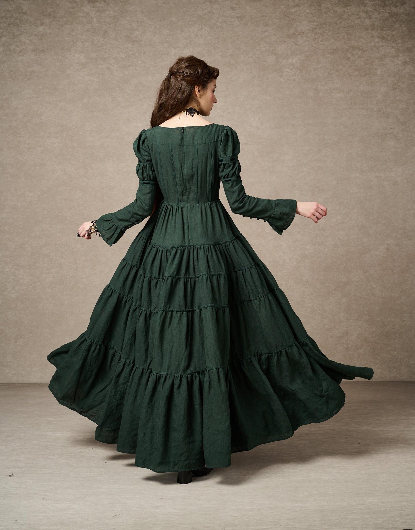 ALIYAH | ABITO MAXI IMPERIALE IN LINO
