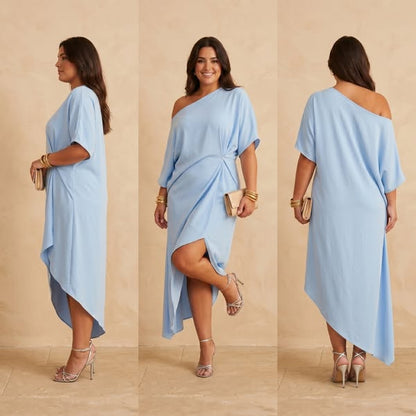 CANDICE - ELEGANTE ABITO ASIMMETRICO