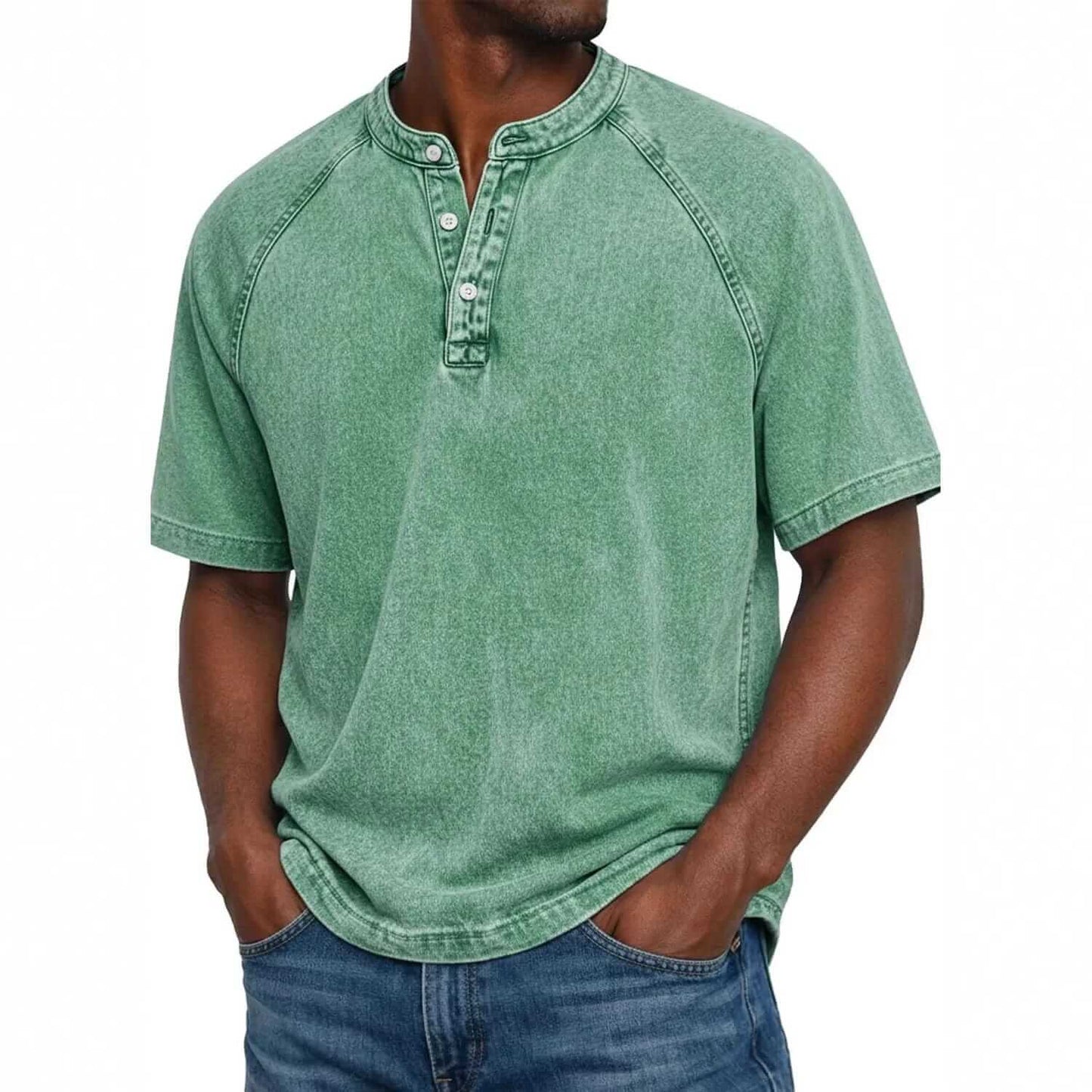 YOUSEFF | HENLEY IN TESSUTO SALTWATER