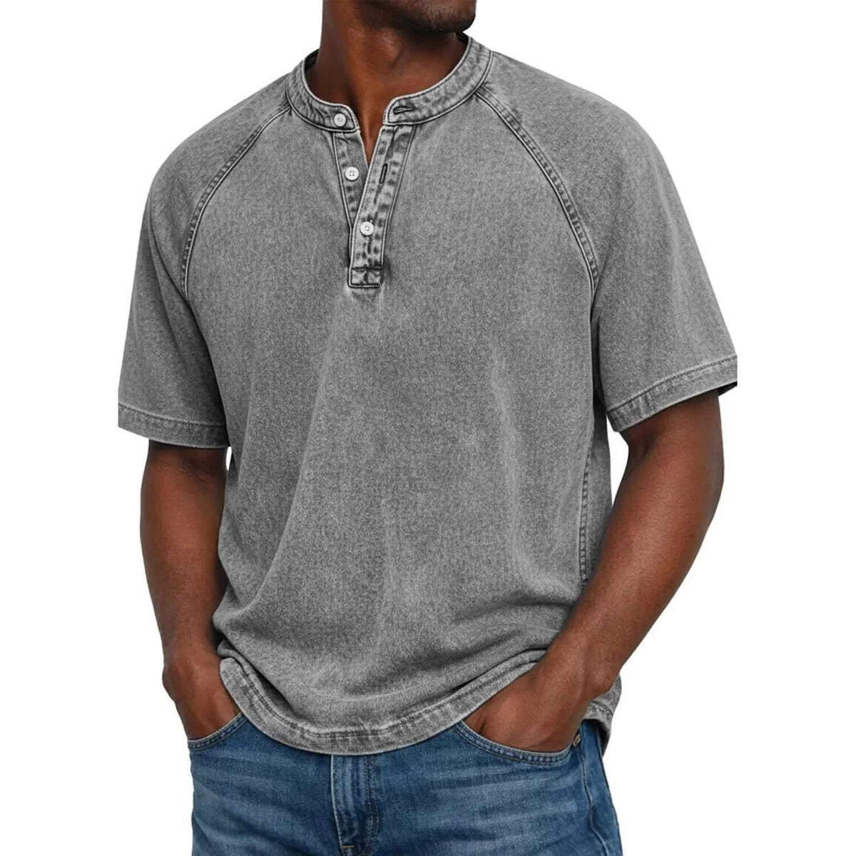 YOUSEFF | HENLEY IN TESSUTO SALTWATER