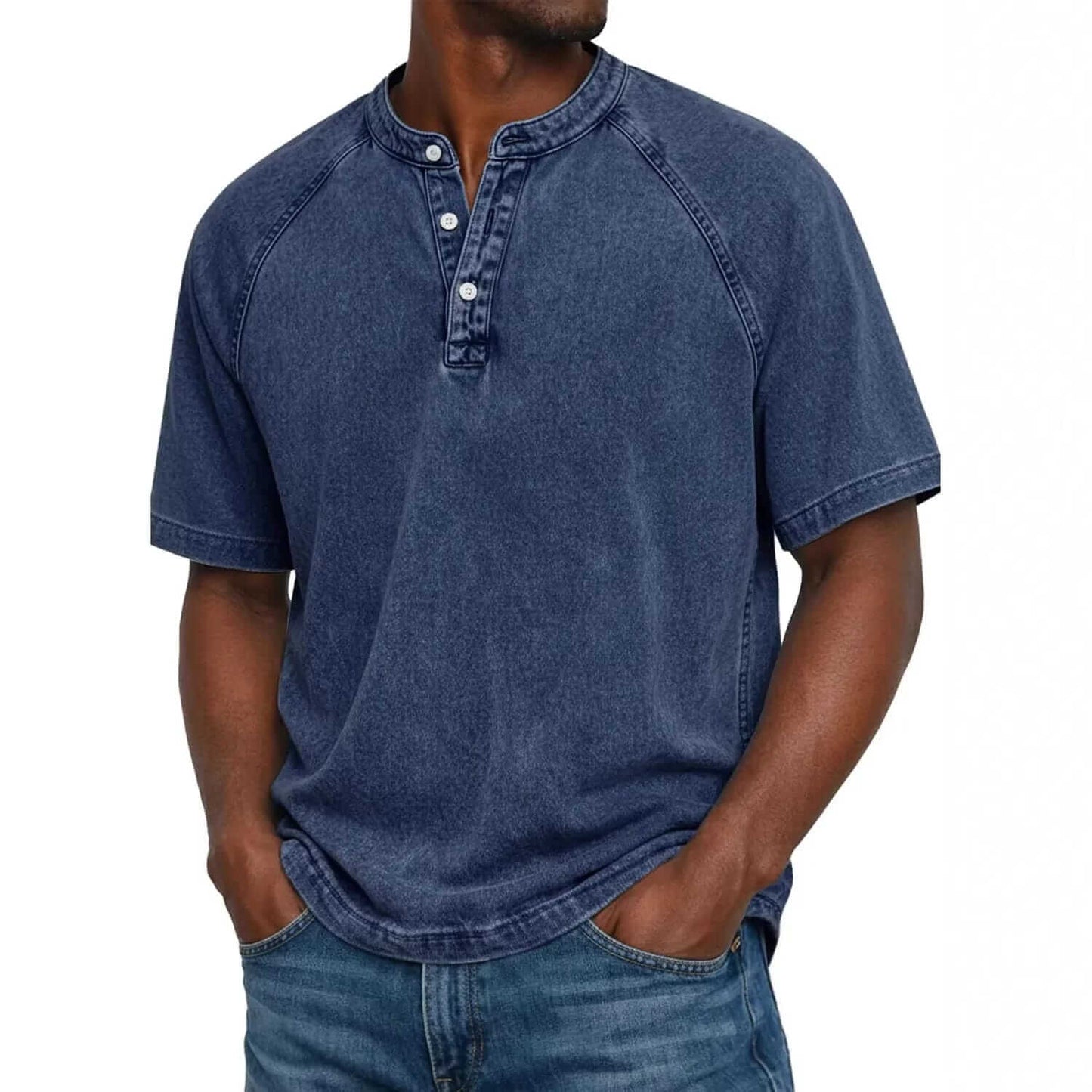 YOUSEFF | HENLEY IN TESSUTO SALTWATER