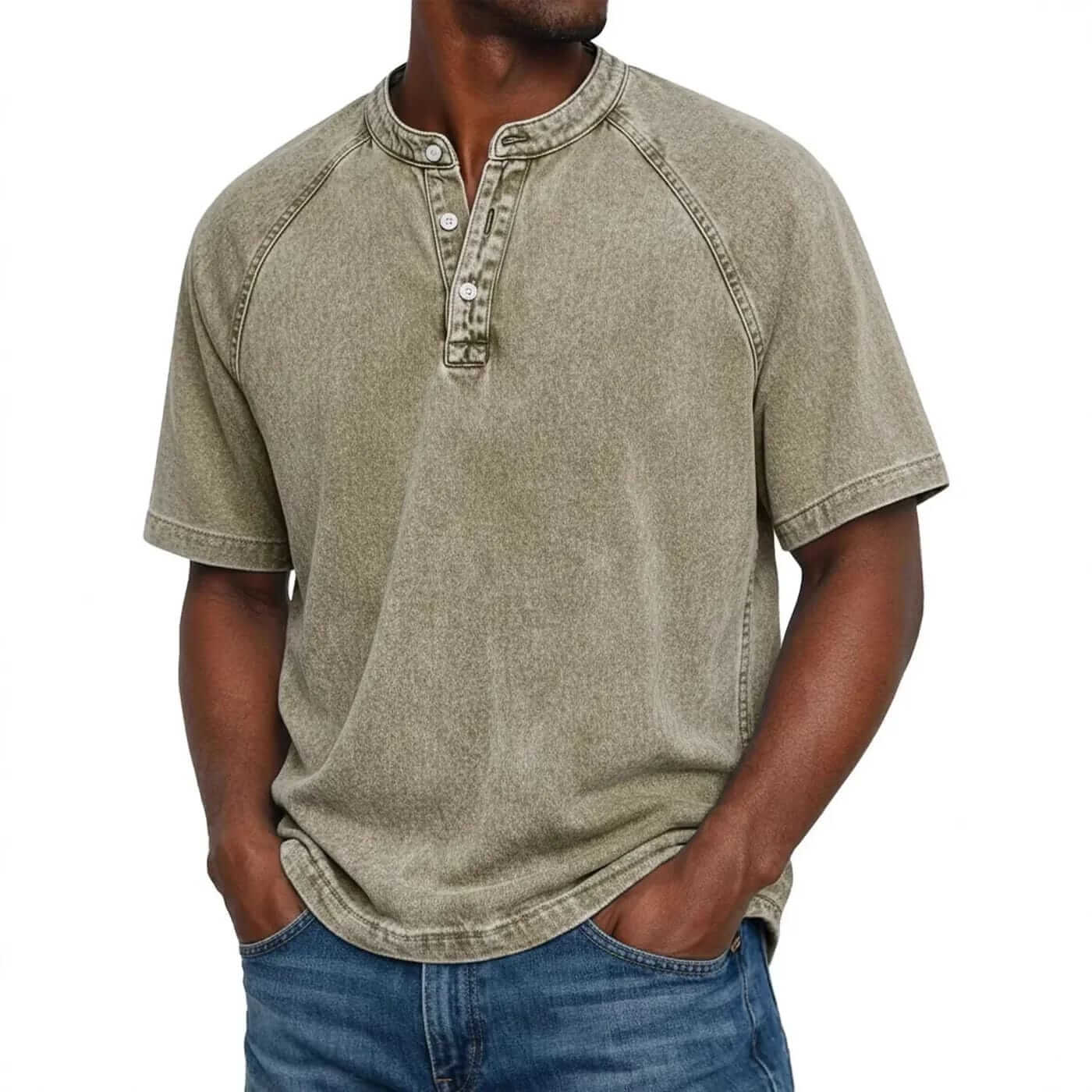 YOUSEFF | HENLEY IN TESSUTO SALTWATER