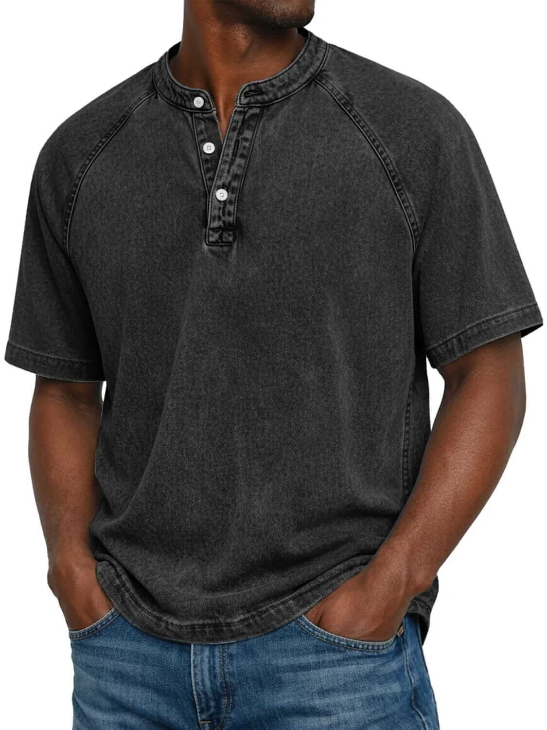 YOUSEFF | HENLEY IN TESSUTO SALTWATER