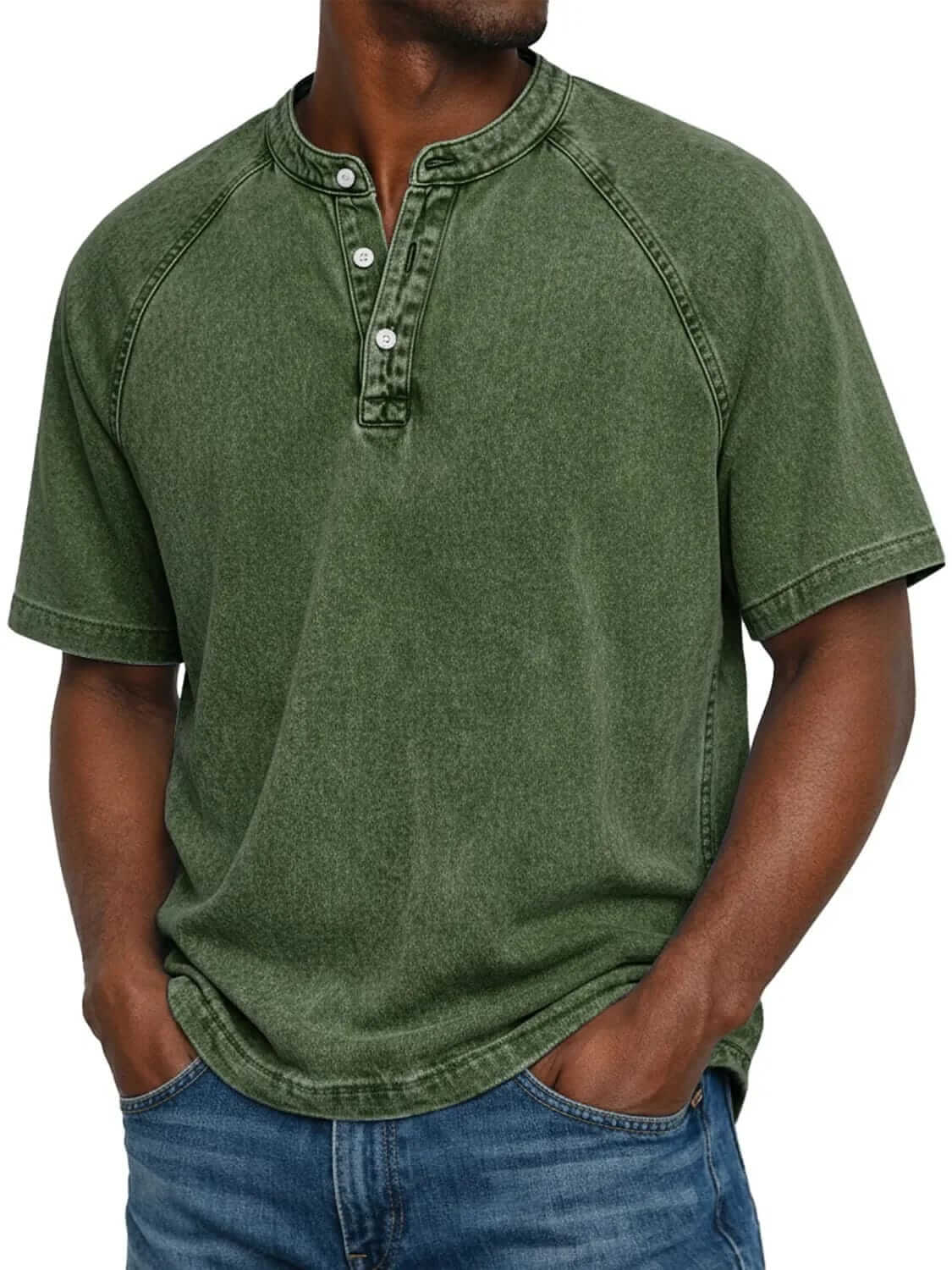 YOUSEFF | HENLEY IN TESSUTO SALTWATER