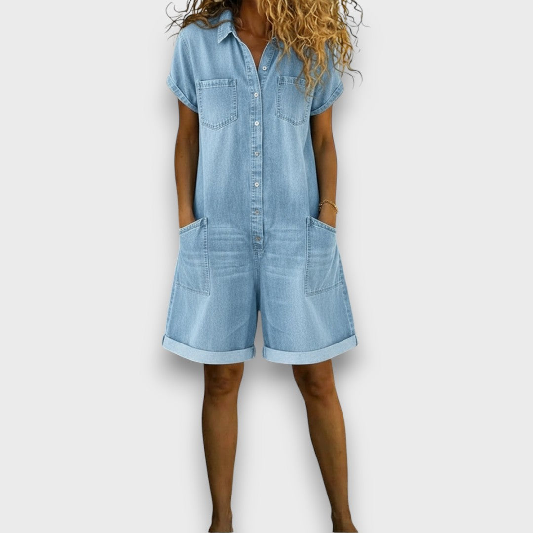 JOANNA - SHORTS VINTAGE CON EFFETTO DENIM