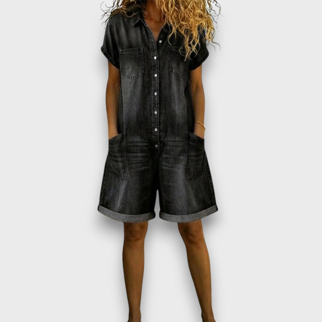 JOANNA - SHORTS VINTAGE CON EFFETTO DENIM